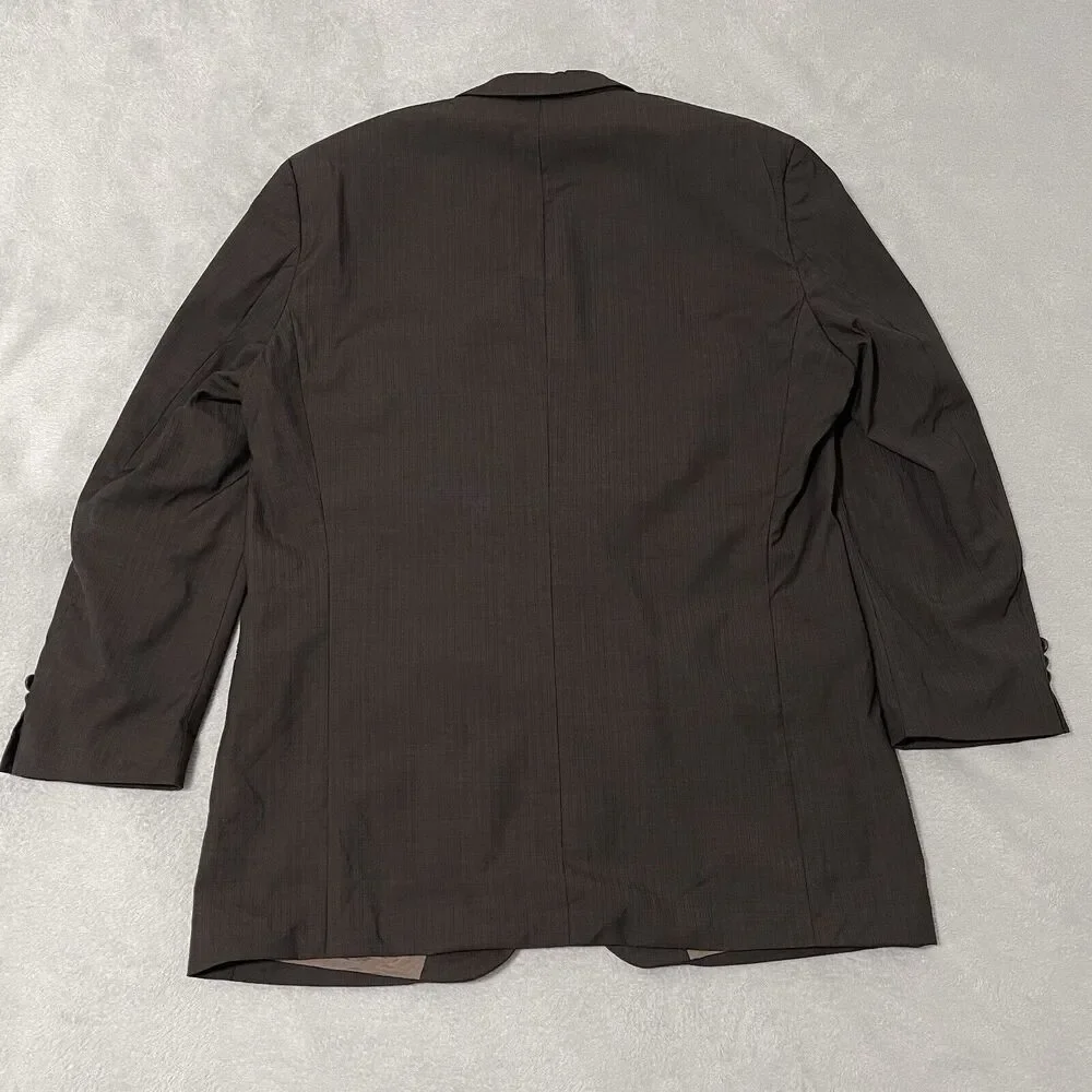 Hugo Boss Einstein Sigma Brown Wool Blazer Jacket 42R Guabello Super 130s USA